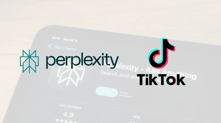 Изображение компании Perplexity и  TikTok