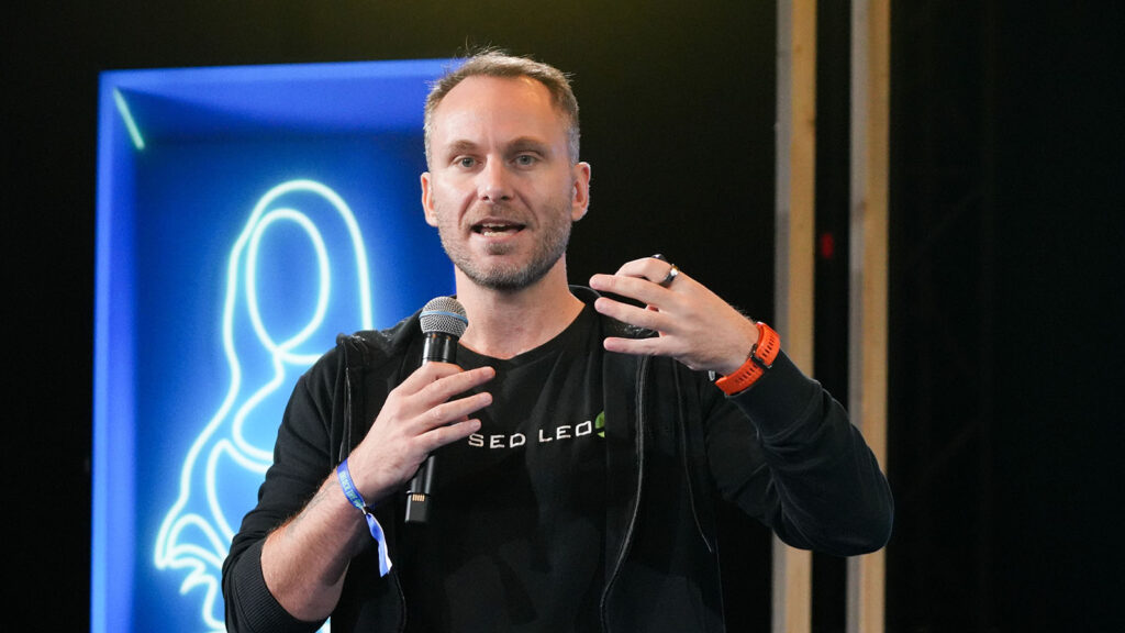 Image of the head of the crypto giant Tether