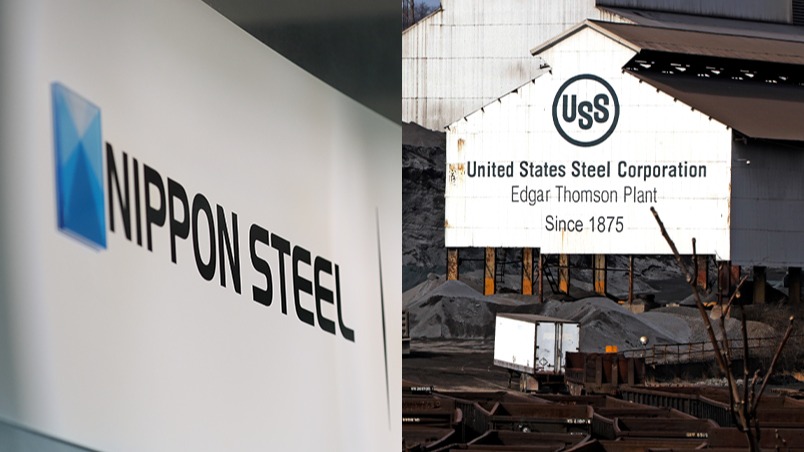 Изображение логотипов U.S. Steel и Nippon Steel