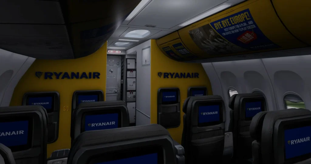 An image of an airplane cabin